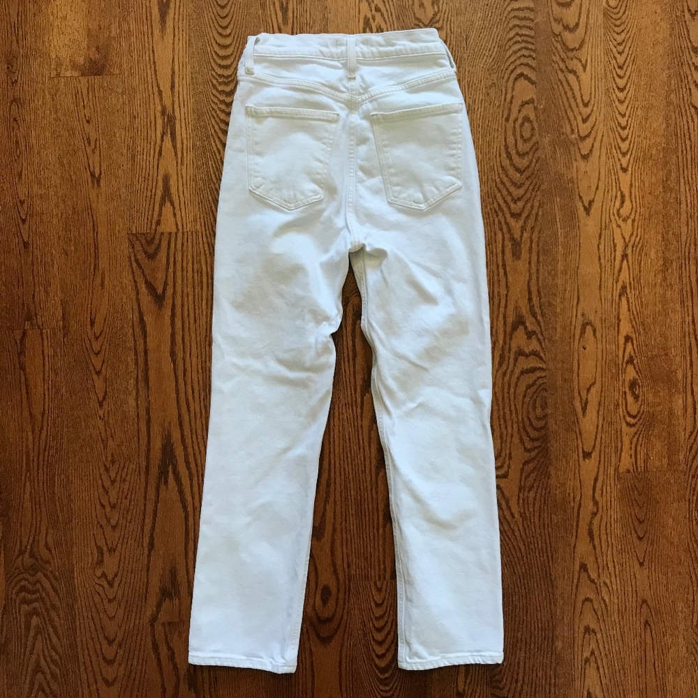 AGOLDE Wilder Jeans Womens 24 White High Rise Straight Leg Stretch Denim Pants - Picture 12 of 14